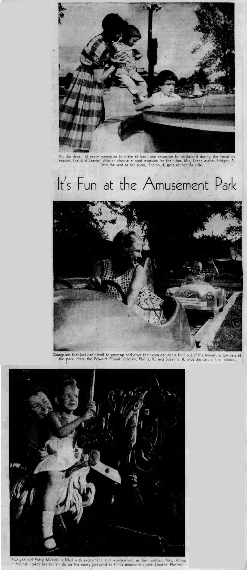 Flint Park (Flint Amusement Park) - Aug 25 1957 Article